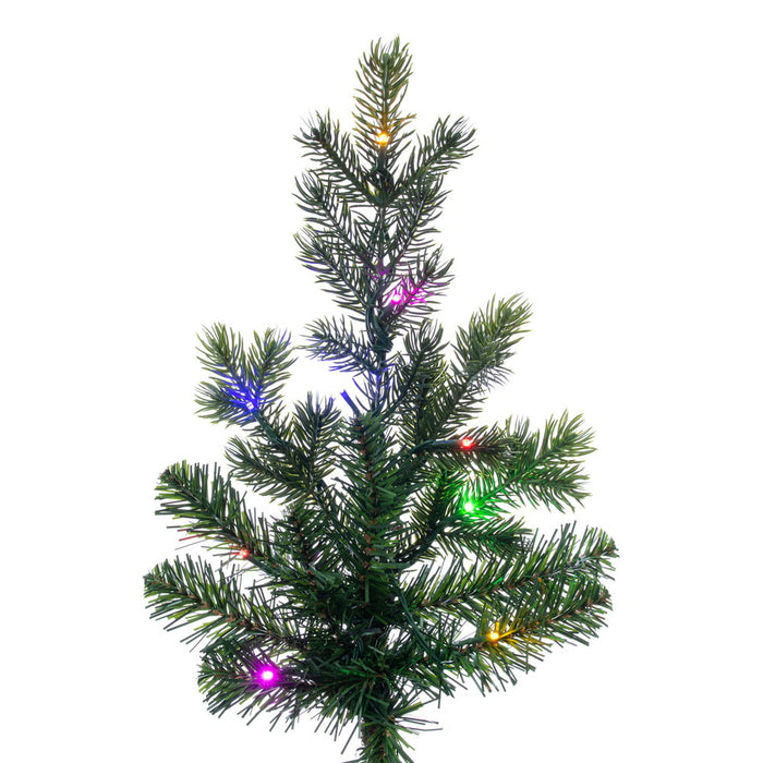 7'6"Hx55"W PE Eagle Fraser Artificial Christmas Tree, Micro LED Pre-Lit (Multi-Mode) -Green - G170378LEDCC