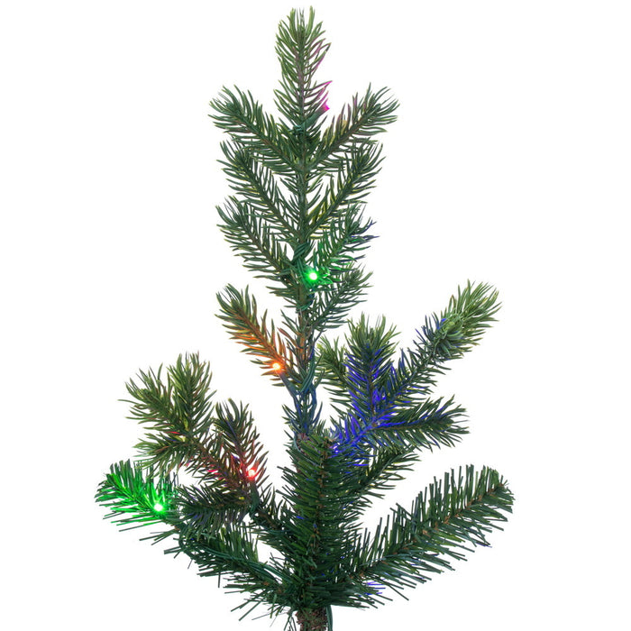 14'Hx100"W PE Eagle Fraser Artificial Christmas Tree, Micro LED Pre-Lit (Multi-Mode) -Green - G170398LEDCC