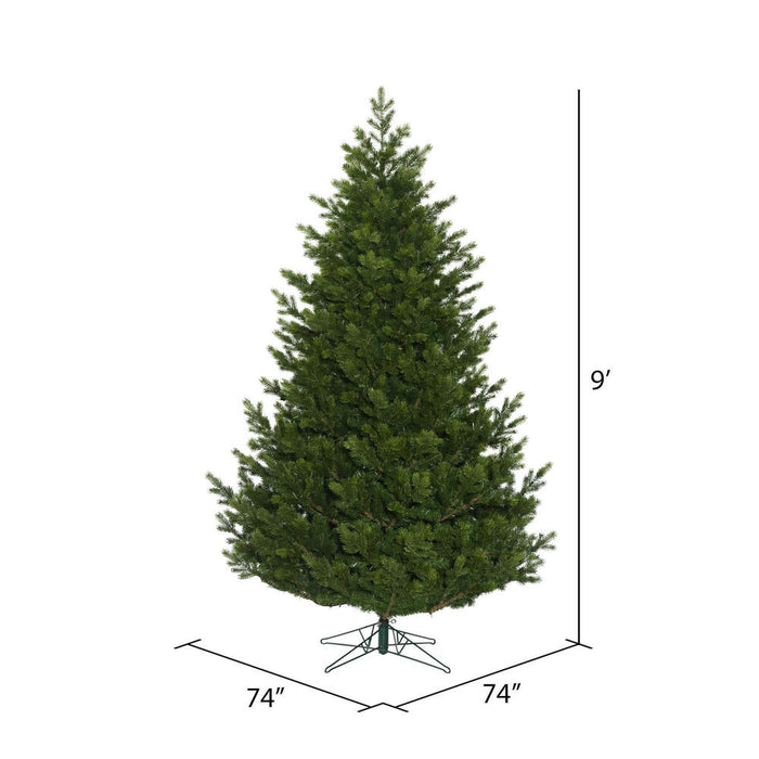 9'Hx67"W PE Eagle Fraser Artificial Christmas Tree, Unlit -Green - G170380