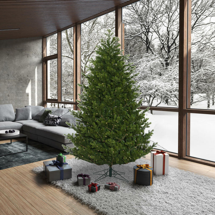 9'Hx67"W PE Eagle Fraser Artificial Christmas Tree, Micro LED Pre-Lit (Multi-Mode) -Green - G170383LEDCC