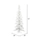 6'Hx26"W Flocked Kuna Pine Artificial Christmas Tree, Unlit -White - G176360