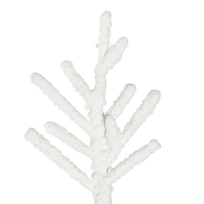 6'Hx26"W Flocked Kuna Pine Artificial Christmas Tree, Unlit -White - G176360