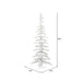 7'6"Hx34"W Flocked Kuna Pine Artificial Christmas Tree, Unlit -White - G176375