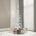 7'6"Hx34"W Flocked Kuna Pine Artificial Christmas Tree, Unlit -White - G176375