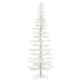 7'6"Hx34"W Flocked Kuna Pine Artificial Christmas Tree, LED Pre-Lit -White - G176376LED