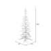 9'Hx37"W Flocked Kuna Pine Artificial Christmas Tree, Unlit -White - G176380