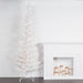9'Hx37"W Flocked Kuna Pine Artificial Christmas Tree, LED Pre-Lit -White - G176381LED