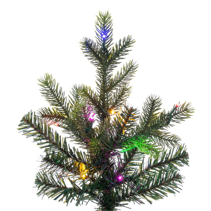 8'6"Hx51"W PE Slim Welch Fraser Artificial Christmas Tree, Micro LED Pre-Lit (Multi-Mode) -Green - G183183LEDCC