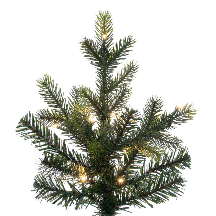 8'6"Hx51"W PE Slim Welch Fraser Artificial Christmas Tree, Micro LED Pre-Lit (Multi-Mode) -Green - G183183LEDCC