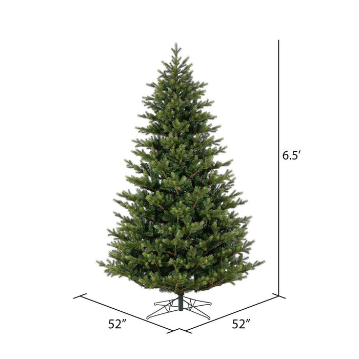 6'6"Hx52"W PE Welch Fraser Artificial Christmas Tree, Unlit -Green - G183265
