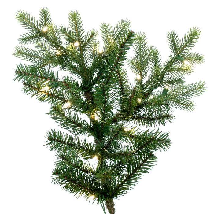 6'6"Hx52"W PE Welch Fraser Artificial Christmas Tree, LED Pre-Lit -Green - G183266LED