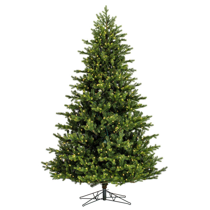 12'Hx81"W PE Welch Fraser Artificial Christmas Tree, LED Pre-Lit -Green - G183291LED