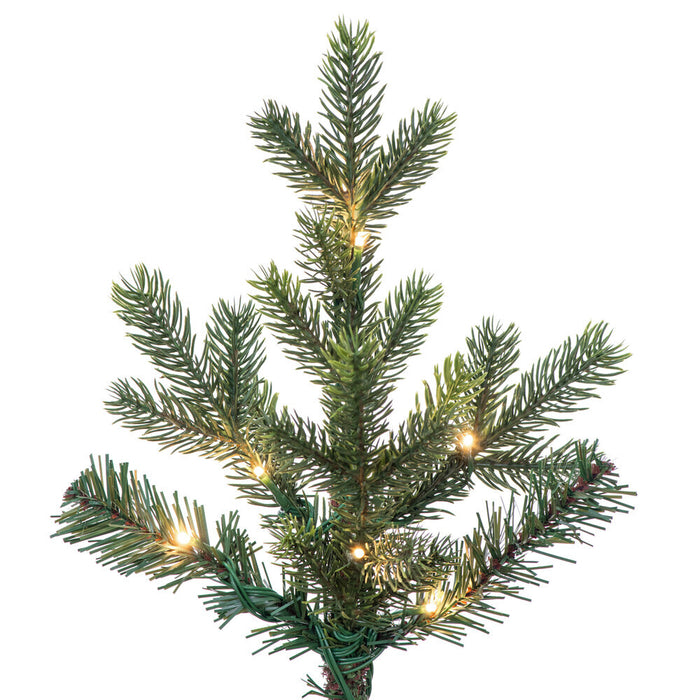 12'Hx81"W PE Welch Fraser Artificial Christmas Tree, Micro LED Pre-Lit (Multi-Mode) -Green - G183293LEDCC