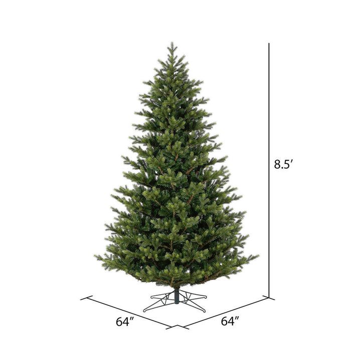 8'6"Hx64"W PE Welch Fraser Artificial Christmas Tree, Unlit -Green - G183280