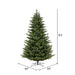 8'6"Hx64"W PE Welch Fraser Artificial Christmas Tree, Unlit -Green - G183280
