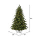 8'6"Hx64"W PE Welch Fraser Artificial Christmas Tree, LED Pre-Lit -Green - G183281LED