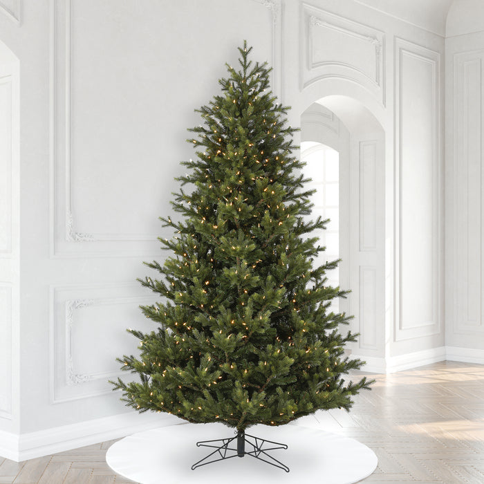 8'6"Hx64"W PE Welch Fraser Artificial Christmas Tree, LED Pre-Lit -Green - G183281LED