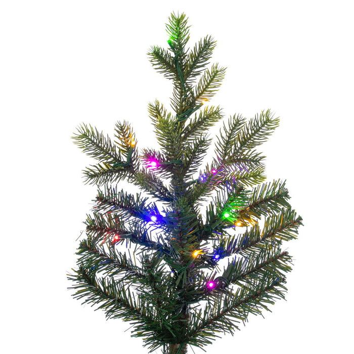 8'6"Hx64"W PE Welch Fraser Artificial Christmas Tree, Micro LED Pre-Lit (Multi-Mode) -Green - G183283LEDCC