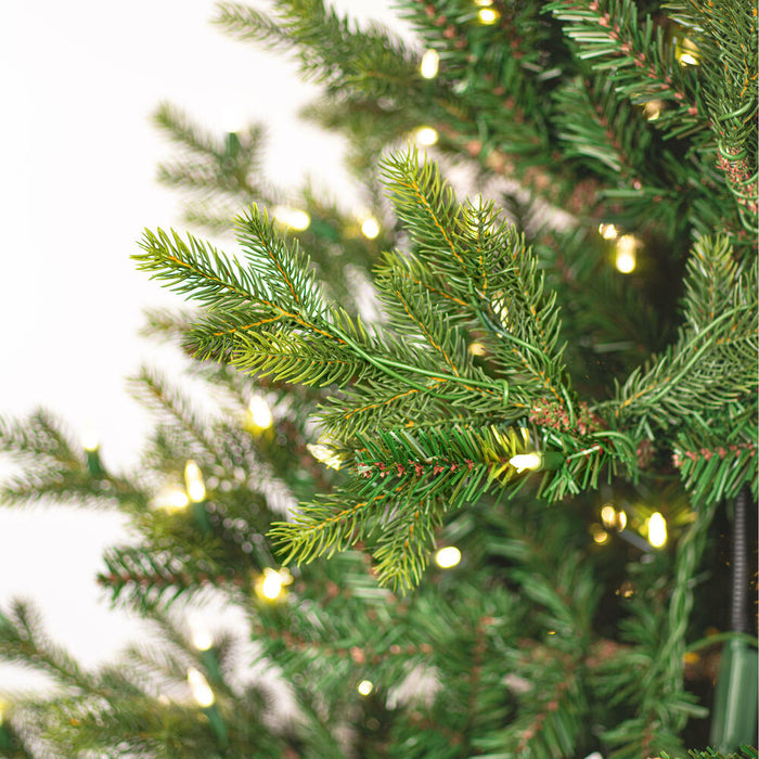 8'6"Hx64"W PE Welch Fraser Artificial Christmas Tree, LED Pre-Lit -Green - G183281LED