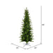 6'6"Hx35"W PE Pencil Moutauk Pine Artificial Christmas Tree, Unlit -Green - G193465