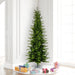 5'6"Hx32"W PE Pencil Moutauk Pine Artificial Christmas Tree, Unlit -Green - G193455