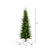 7'6"Hx38"W PE Pencil Moutauk Pine Artificial Christmas Tree, Unlit -Green - G193475