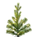 6'6"Hx35"W PE Pencil Moutauk Pine Artificial Christmas Tree, LED Pre-Lit -Green - G193466LED