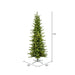 7'6"Hx38"W PE Pencil Moutauk Pine Artificial Christmas Tree, LED Pre-Lit -Green - G193476LED