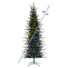 12'Hx54"W PE Pencil Moutauk Pine Artificial Christmas Tree, Micro LED Pre-Lit (Multi-Mode) -Green - G193493LEDCC