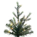12'Hx54"W PE Pencil Moutauk Pine Artificial Christmas Tree, Micro LED Pre-Lit (Multi-Mode) -Green - G193493LEDCC