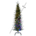 9'Hx43"W PE Pencil Moutauk Pine Artificial Christmas Tree, Micro LED Pre-Lit (Multi-Mode) -Green - G193483LEDCC