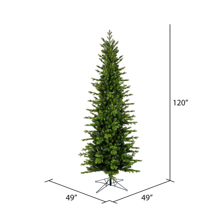 10'Hx49"W PE Pencil Moutauk Pine Artificial Christmas Tree, Unlit -Green - G193485
