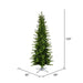 10'Hx49"W PE Pencil Moutauk Pine Artificial Christmas Tree, Unlit -Green - G193485
