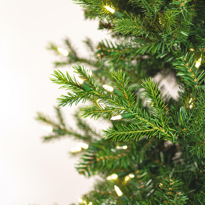5'6"Hx32"W PE Pencil Moutauk Pine Artificial Christmas Tree, LED Pre-Lit -Green - G193456LED