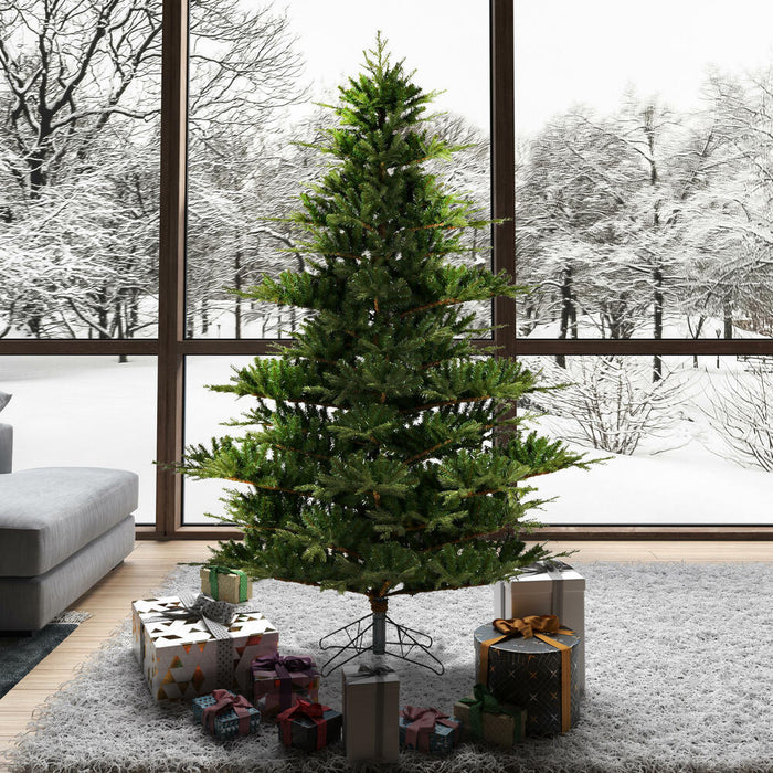 6'6"Hx63"W PE Sherwood Fir Artificial Christmas Tree, Unlit -Green - G204265