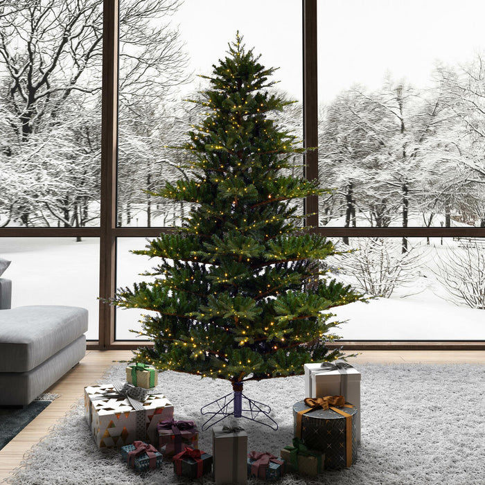 6'6"Hx63"W PE Sherwood Fir Artificial Christmas Tree, LED Pre-Lit -Green - G204266LED
