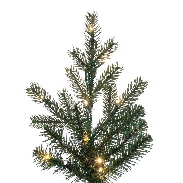 9'Hx81"W PE Sherwood Fir Artificial Christmas Tree, Micro LED Pre-Lit (Multi-Mode) -Green - G204283LEDCC