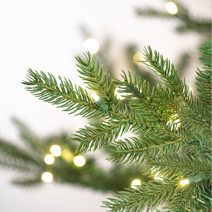 9'Hx81"W PE Sherwood Fir Artificial Christmas Tree, LED Pre-Lit -Green - G204281LED