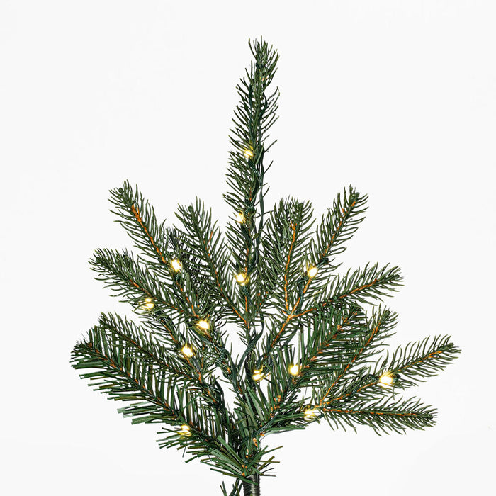 7'6"Hx57"W PE Yukon Artificial Christmas Tree, LED Pre-Lit -Green - G210176LED