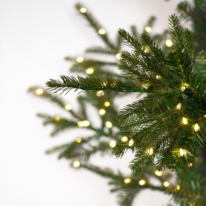 9'Hx65"W PE Yukon Artificial Christmas Tree, LED Pre-Lit -Green - G210181LED