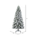6'6"Hx42"W Flocked Jackson Pine Artificial Christmas Tree, Unlit -White - G225565