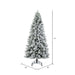 7'6"Hx46"W Flocked Jackson Pine Artificial Christmas Tree, Unlit -White - G225575
