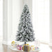 7'6"Hx46"W Flocked Jackson Pine Artificial Christmas Tree, Unlit -White - G225575
