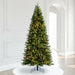 7'6"Hx46"W Flocked Jackson Pine Artificial Christmas Tree, LED Pre-Lit -White - G225576LED