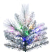 9'Hx51"W Flocked Jackson Pine Artificial Christmas Tree, Micro LED Pre-Lit (Multi-Mode) -White - G225583LEDCC