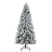 10'Hx56"W Flocked Jackson Pine Artificial Christmas Tree, Unlit -White - G225585