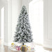9'Hx51"W Flocked Jackson Pine Artificial Christmas Tree, Unlit -White - G225580
