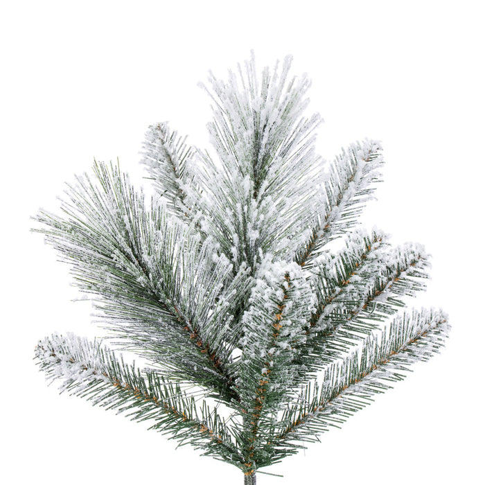 10'Hx56"W Flocked Jackson Pine Artificial Christmas Tree, Unlit -White - G225585