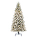 10'Hx56"W Flocked Jackson Pine Artificial Christmas Tree, LED Pre-Lit -White - G225586LED