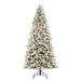 9'Hx51"W Flocked Jackson Pine Artificial Christmas Tree, LED Pre-Lit -White - G225581LED